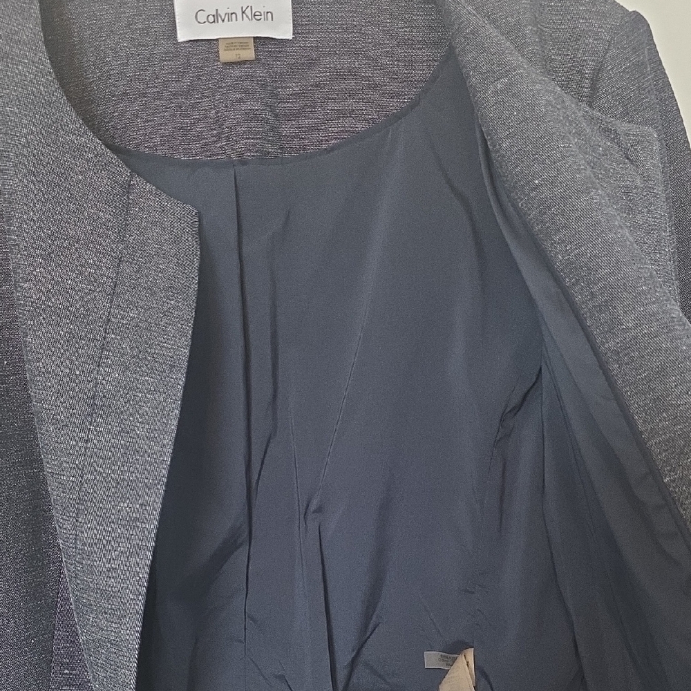 Calvin Klein Women's Blue/Gray Blazer - Picture 5 of 6
